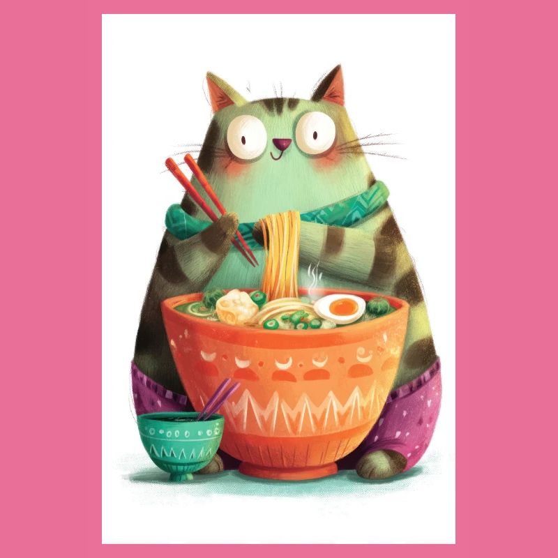 Ramen-Katzen-Festmahl