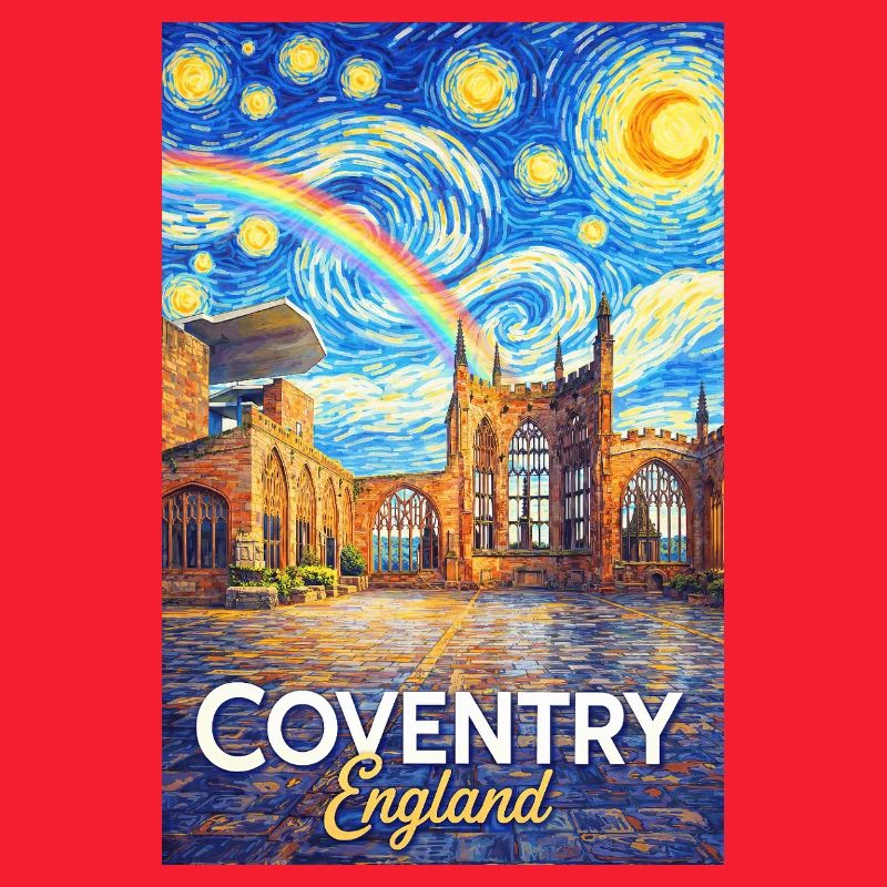 Coventry England Skyline Sternenregen