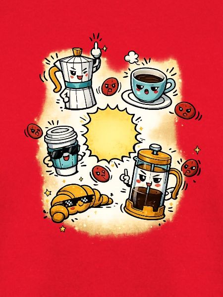 Kaffeekosmos der Morgenfreude