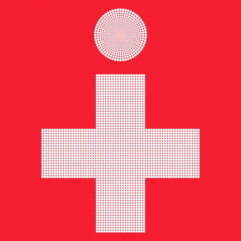 Croix avec des points beau style graphique