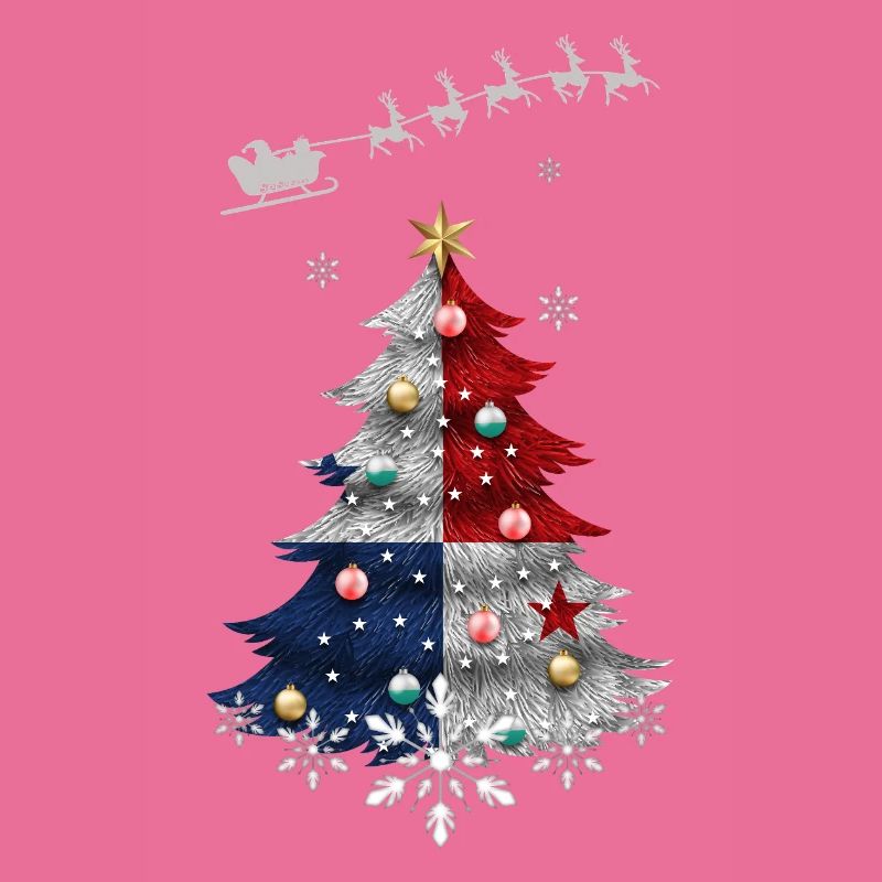 Weihnachtsbaum mit Panama-Flagge