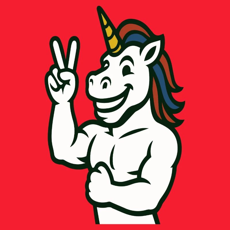 Einhorn-Friedenszeichen Illustration