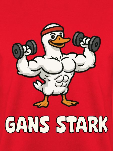 Gans Stark Muskelgans im Fitness-Style