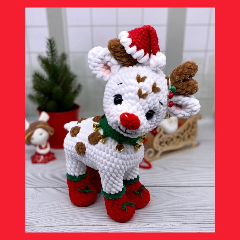 Gestricktes Weihnachtsrentier