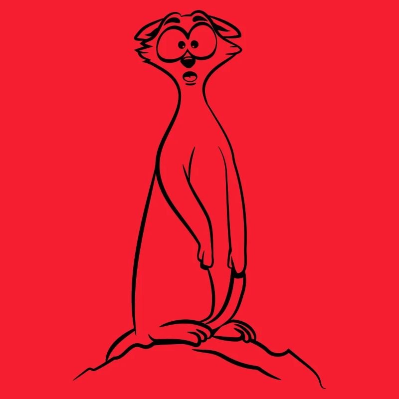 Erdmännchen witzig erschrocken