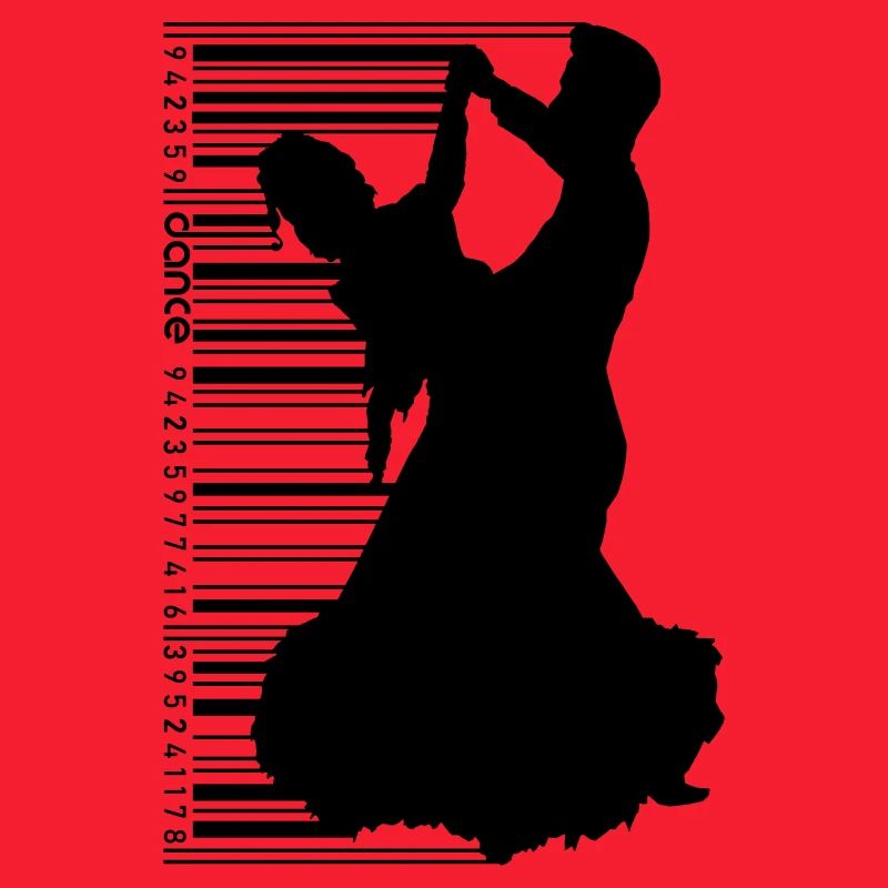 Dance pair in QR Code Style