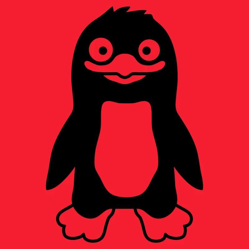 Ulkiger lustiger Pinguin grinst