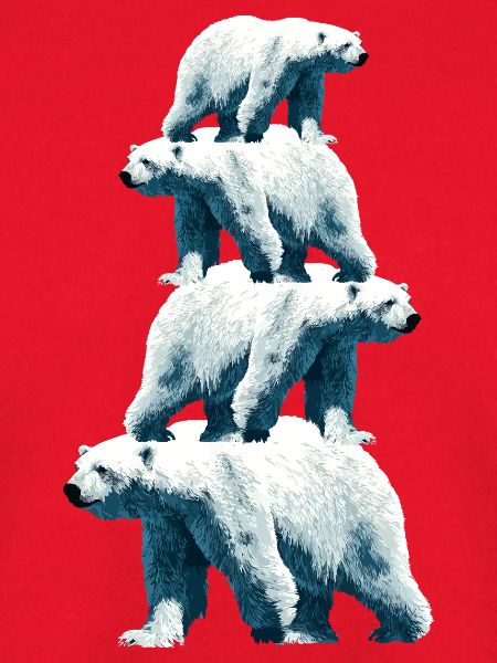 Polar Bär Familie Eisbären