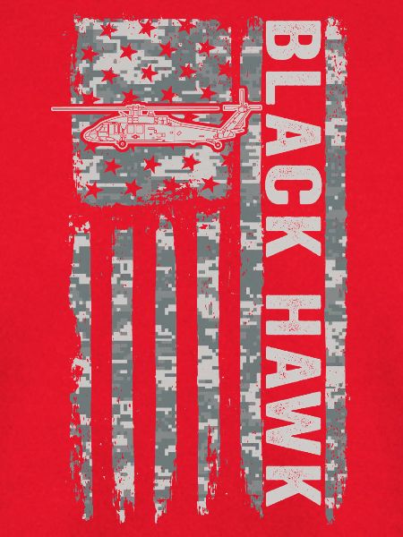 Black Hawk Militärhubschrauber mit amerikanischer 