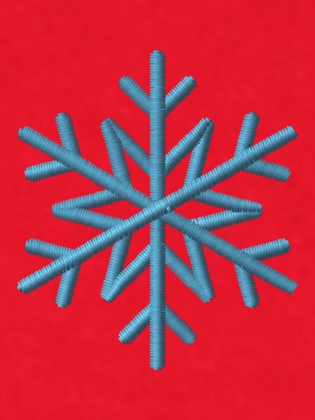 Schneeflocke bestickt