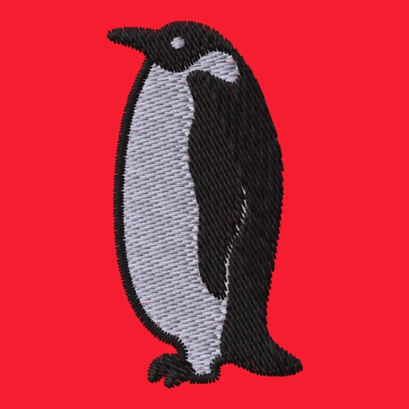 Pinguin bestickt