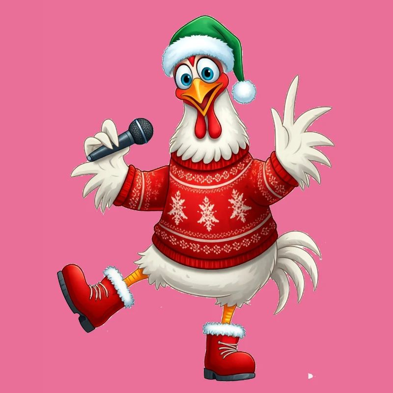 Pull de poule chantante de vacances