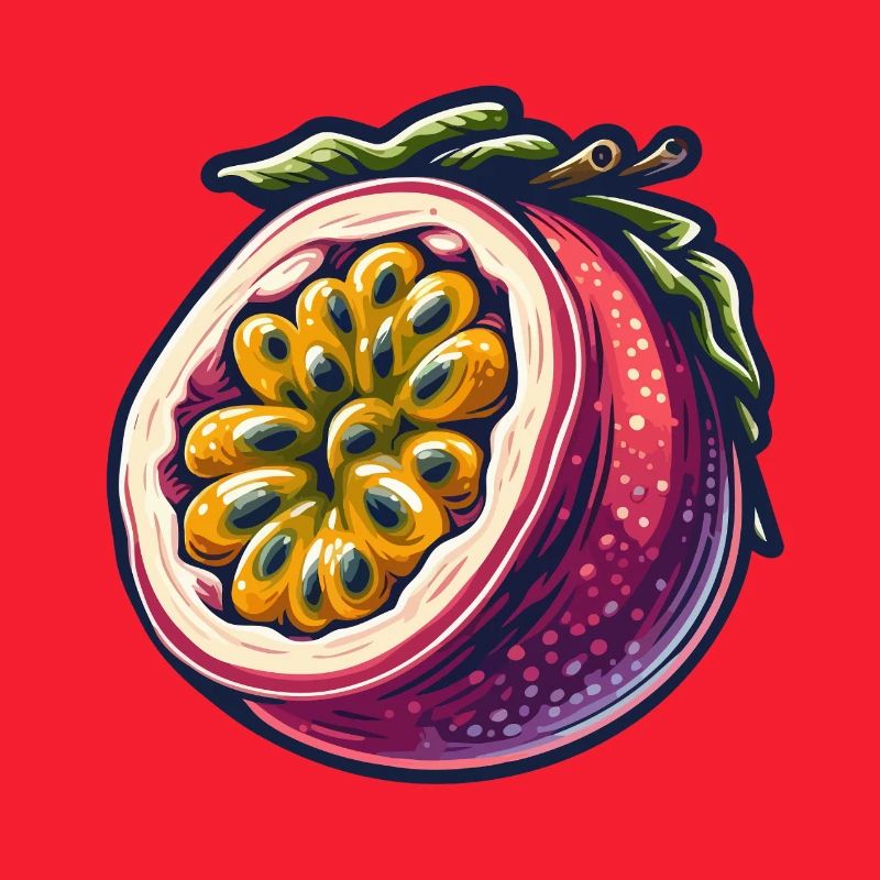 Passionsfrucht Bunte Illustration