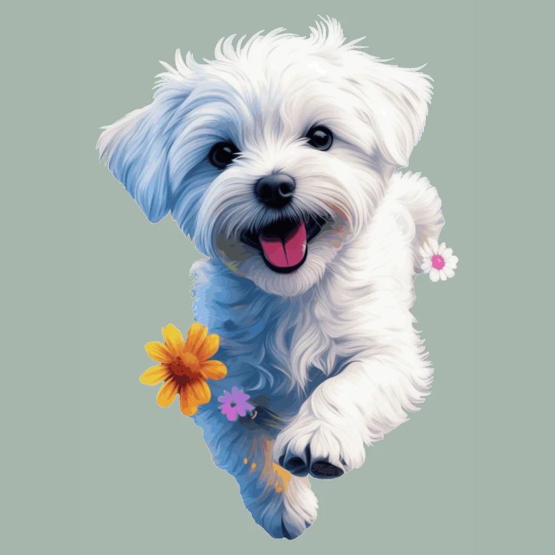 Maltesischer Welpe springt - 2 - 🐾