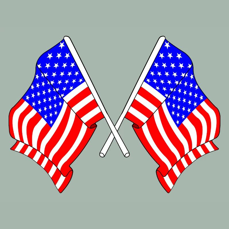 Zwei Flaggen USA