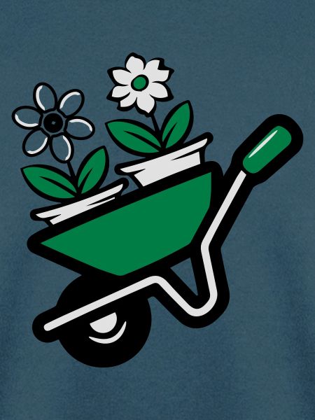 Garten blumen schubkarre