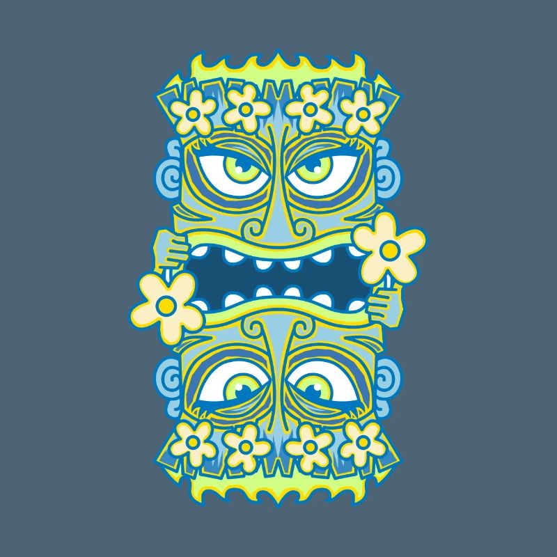 Blaue Tiki Queen - Blumen