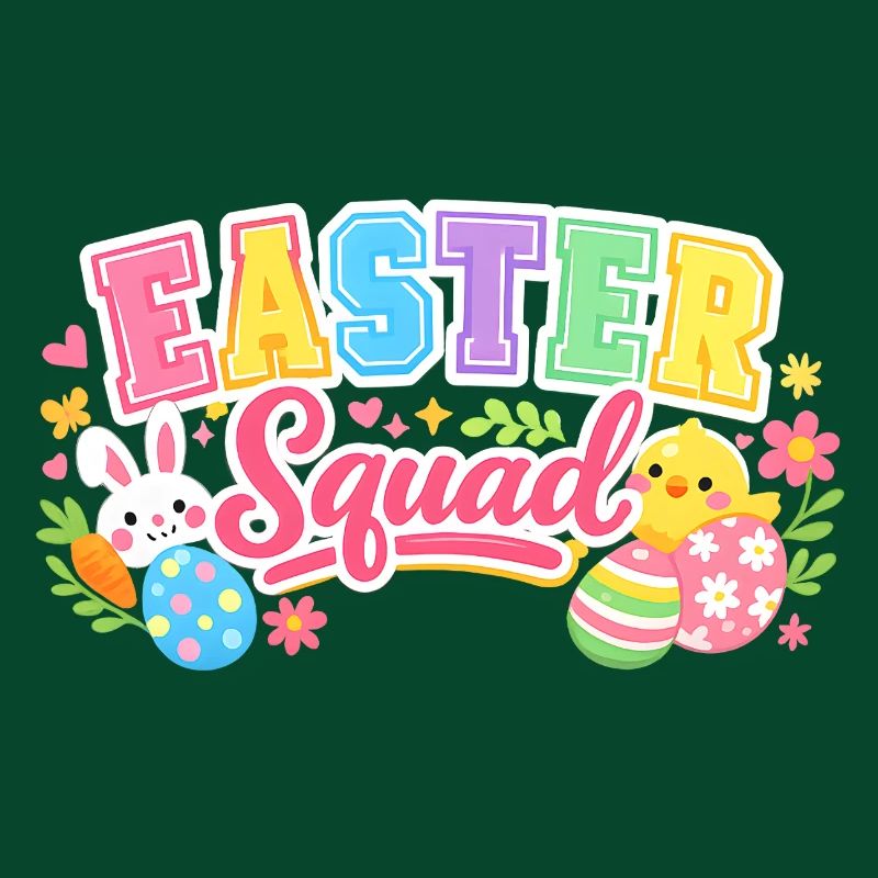 Ostern Squad Bunte Eier Küken