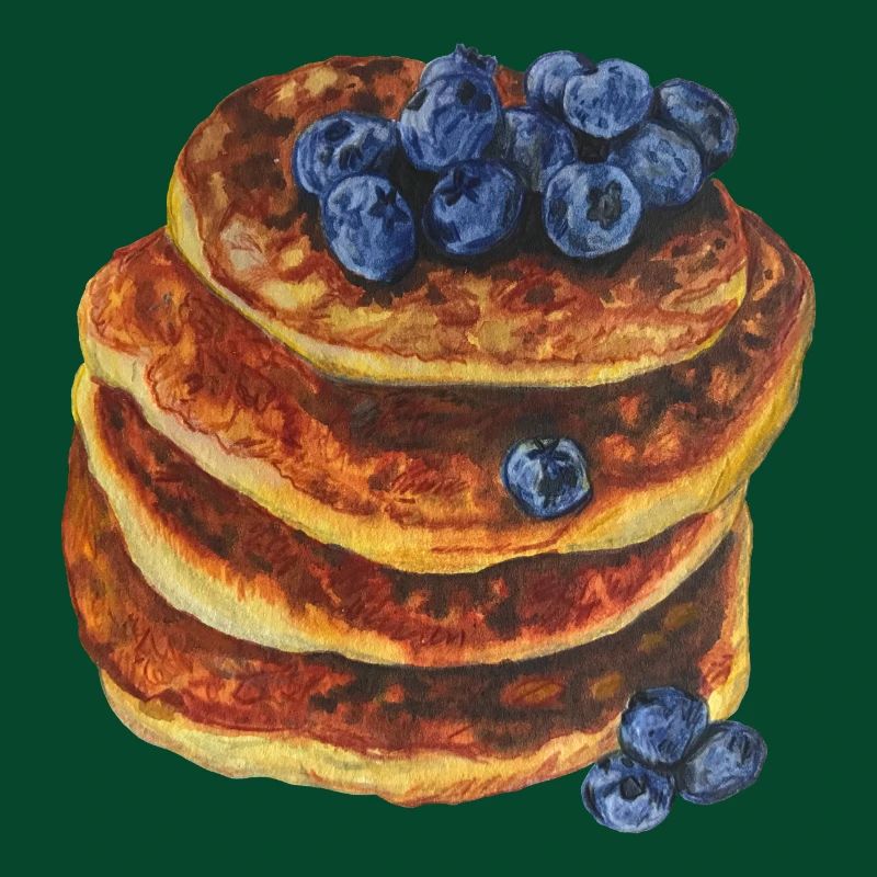 Pfannkuchen mit Blaubeeren