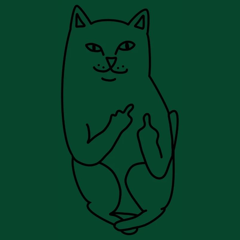 Katze Stinkefinger Skater