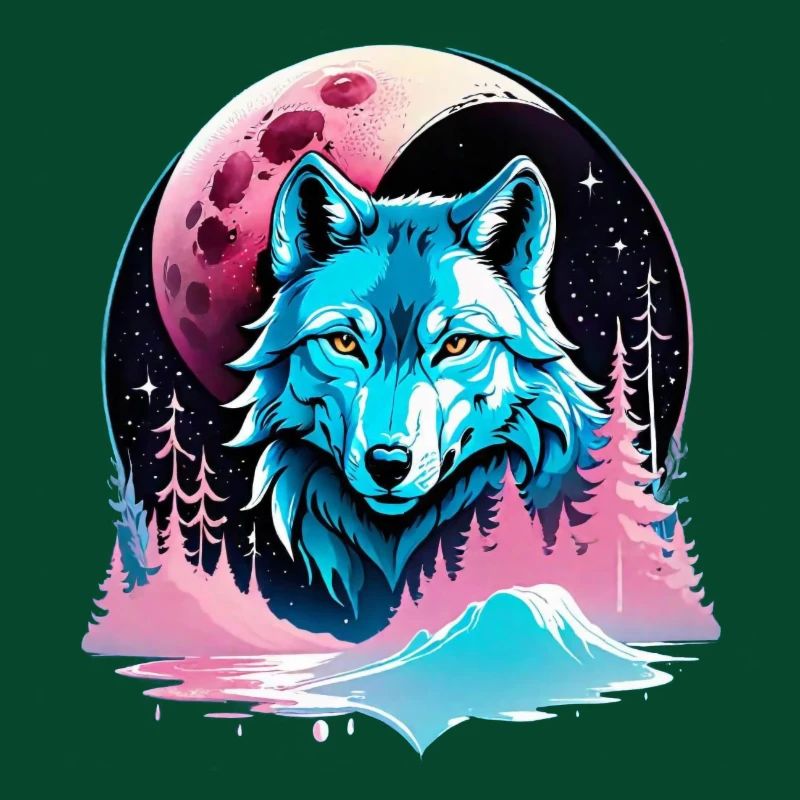 Wolf und Mond