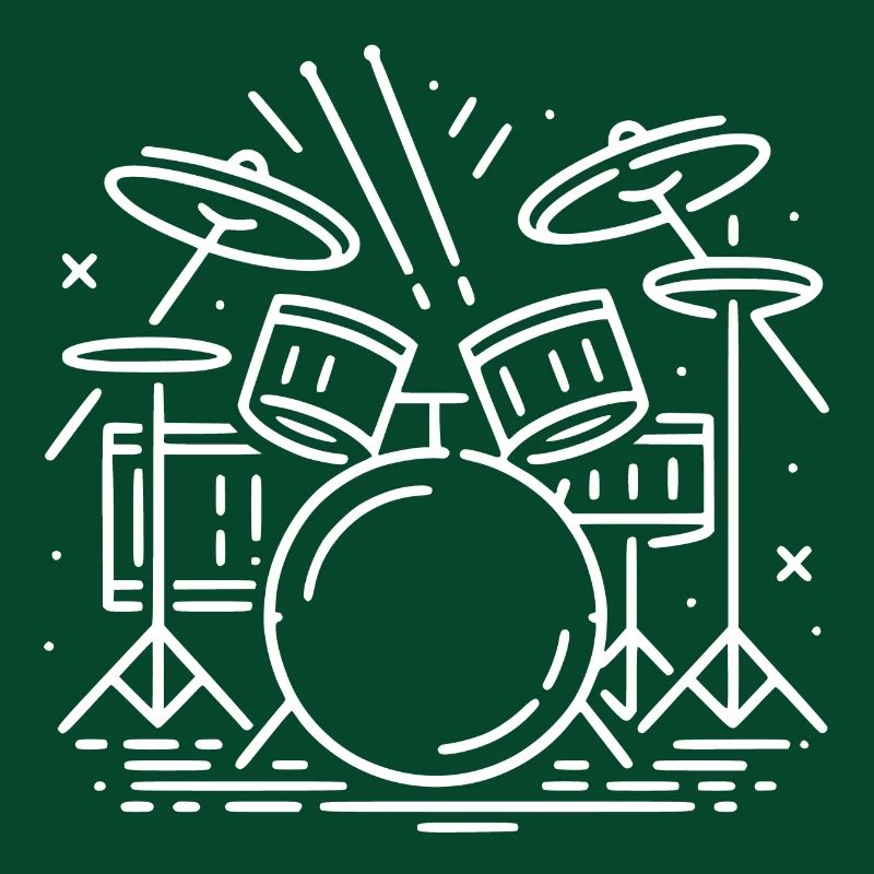 Le batteur de batterie du groupe de rock Destroy Silence.