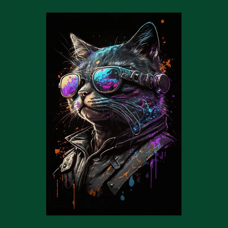 Coole Biker-Katze