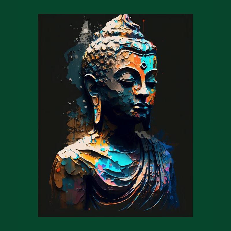 Abstrakte Buddha-Statue