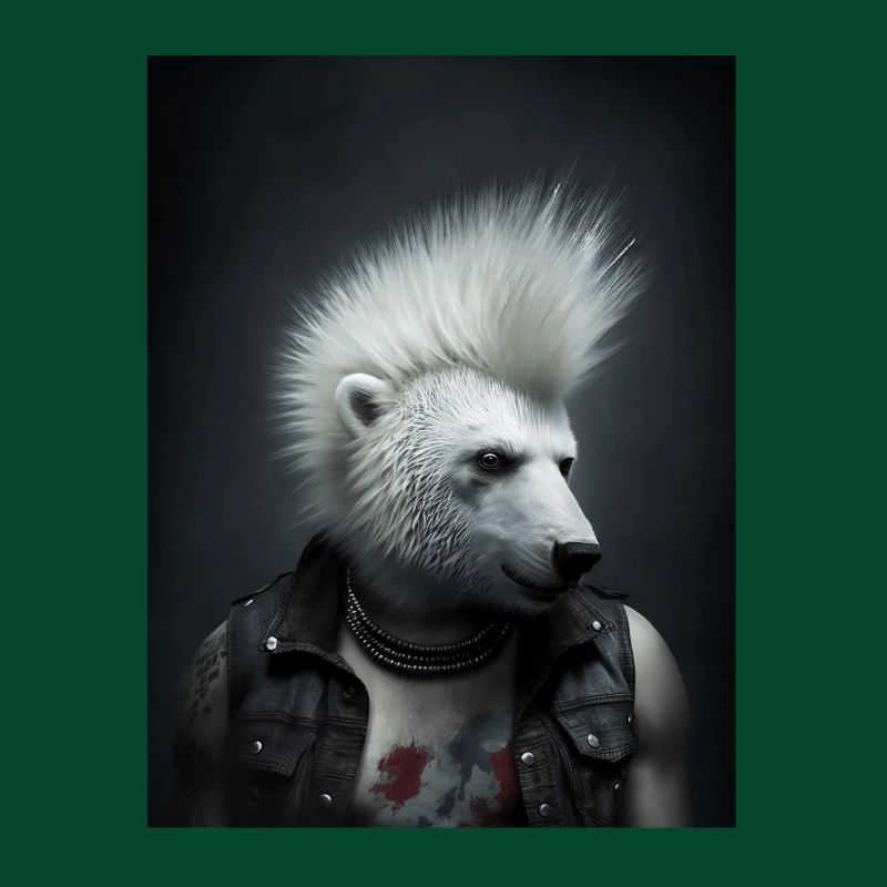 Cooler Punk Eisbär