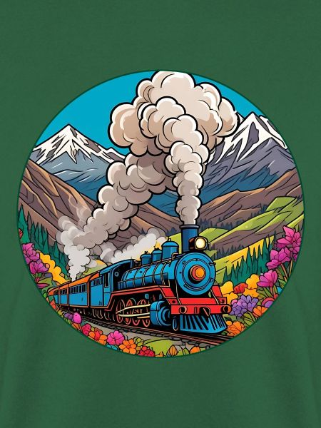 Nostalgischer Eisenbahnzug qualmender Lokomotive