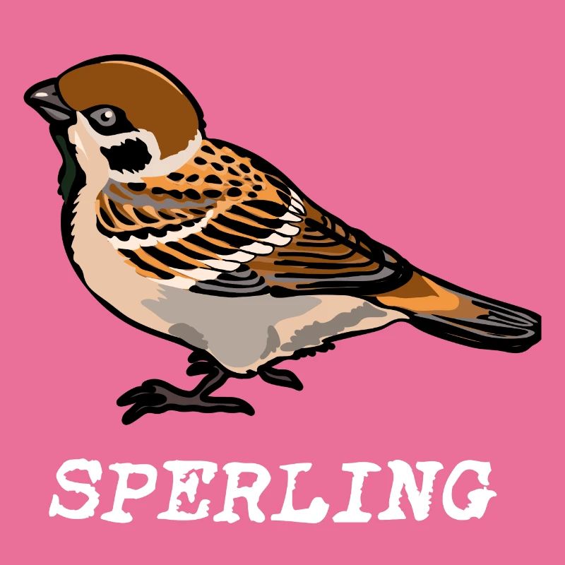 Sperling mit Name hell