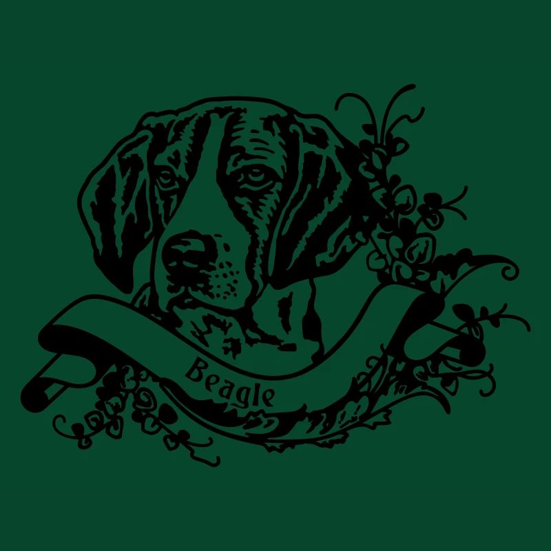 Beagle une bannière rétro