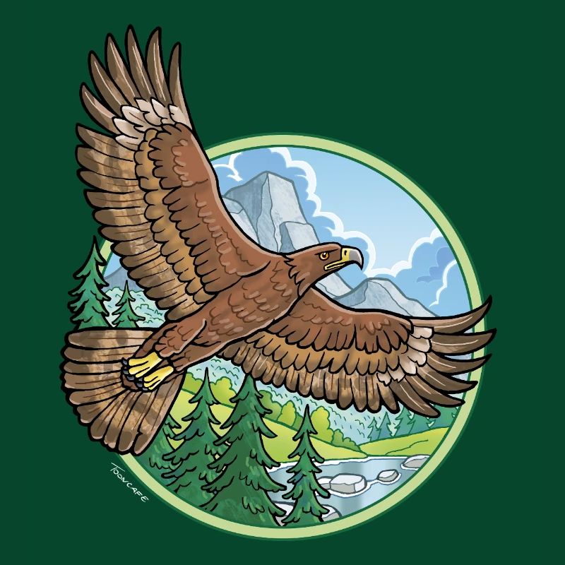 Adler vor Bergen