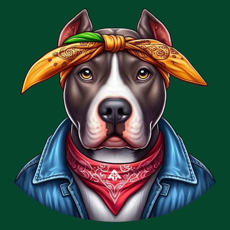 Niedlicher Pitbull-Rap-Künstler