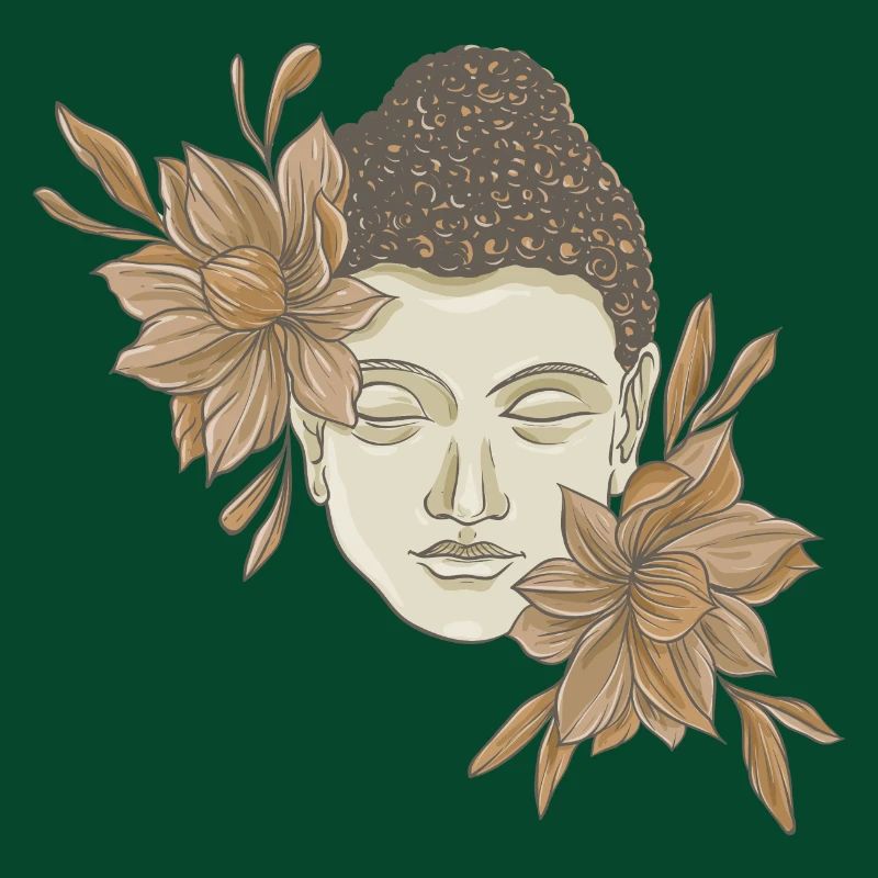 Bouddha avec des fleurs