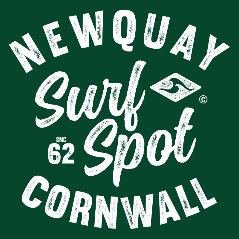 CORNWALL NEWQUAY SURF DESIGN GESTEMPELT