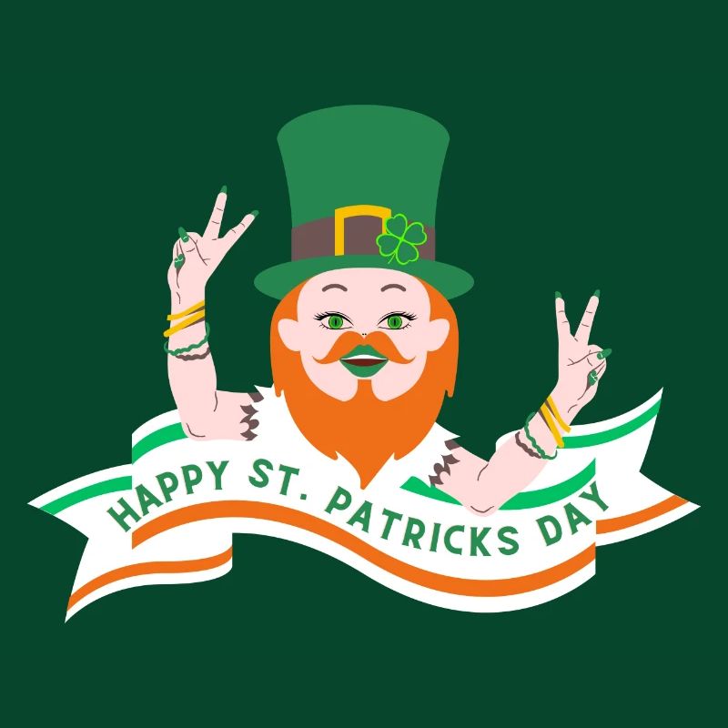 Vacances de la Saint-Patrick Irish Clover Goblin