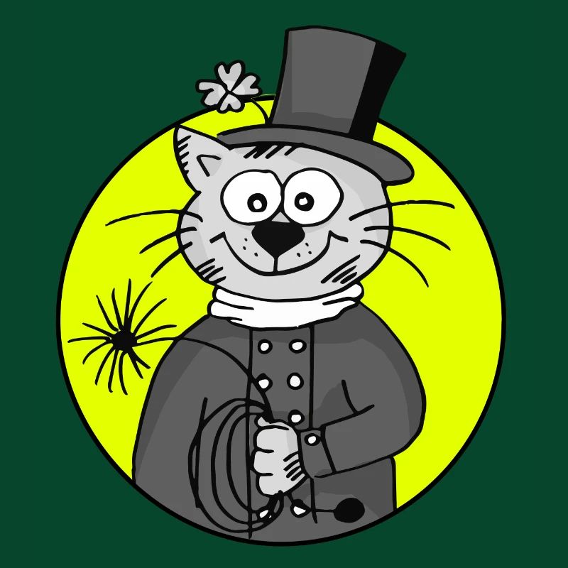 Retro Kaminkehrer-Katze