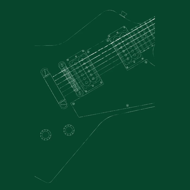 Weiße Explorer-Gitarre