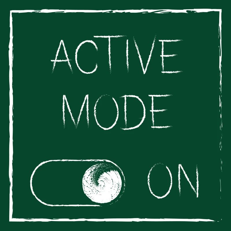 Mode actif sur | blanc