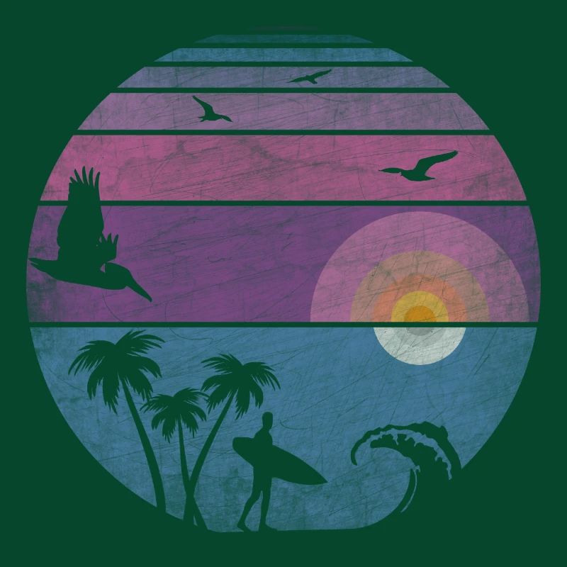 sunset surf