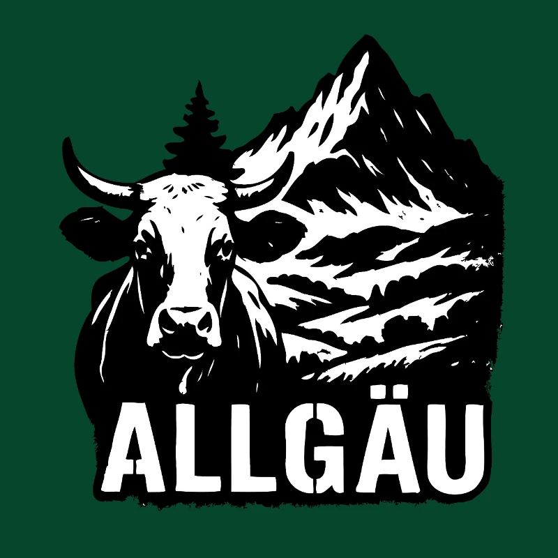 Allgauer Berge mit Kuh