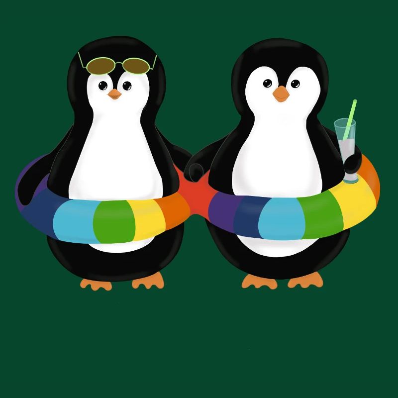 Pinguine im Schwimmring