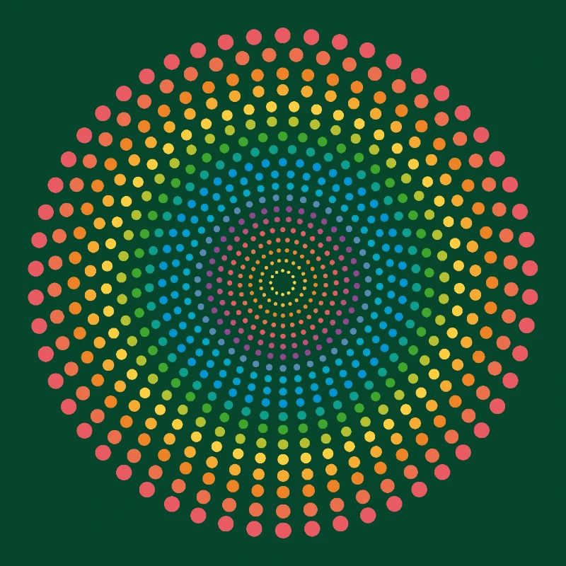 Gepunkteter Regenbogenkreis