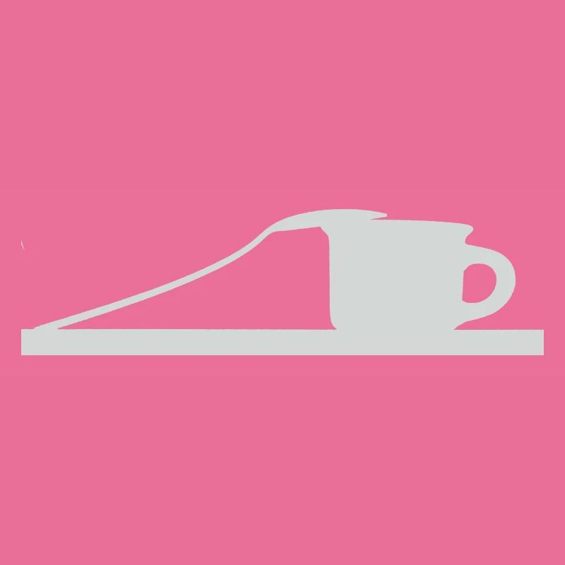 Löffel ruht auf Tasse - hellgrau