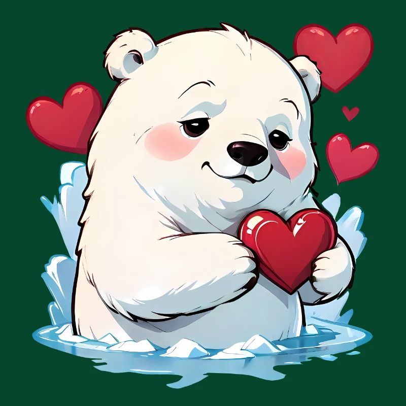 Verschenke diesen süßen Eisbären zum Valentinstag