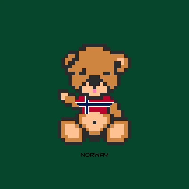 Pixel Bär Norwegen