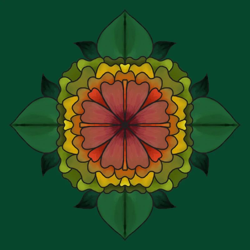 Mandala gezeichnet