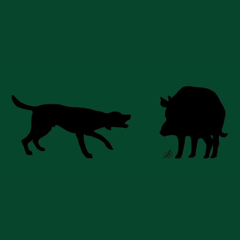 Jagdhund am Schwarzwild
