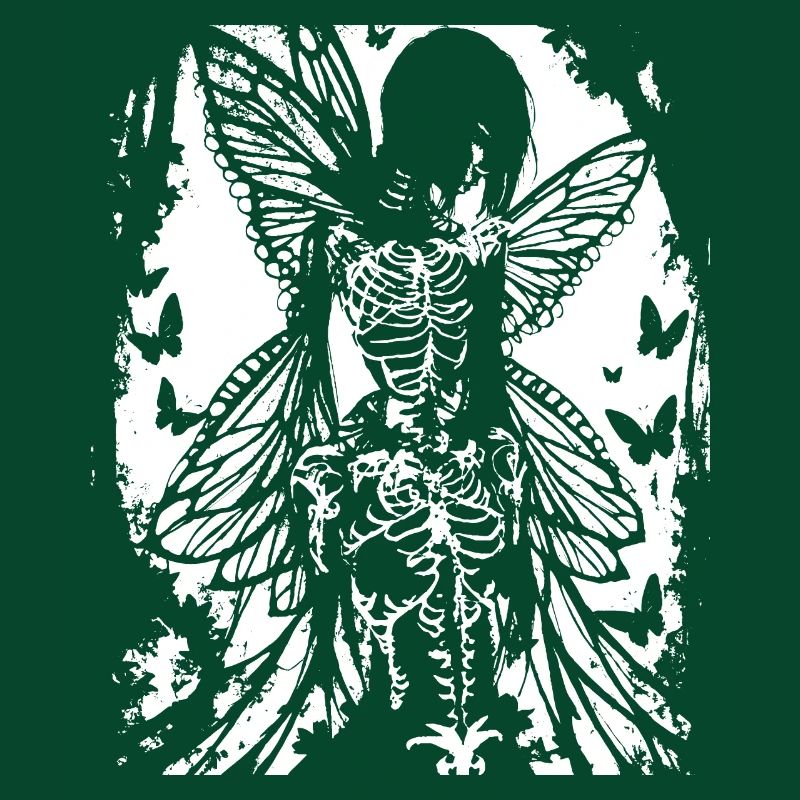 Fairycore Esthétique Grunge Squelette Fée Goth G